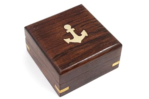 Brújula de bolsillo vintage de latón portátil miniatura 7