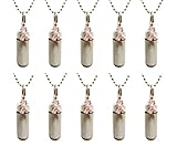 Set of 10 Brushed Silver Breast Cancer Awareness CREMATION URN Necklaces, Handmade, Custom Engravable, Memorial Keepsakes, Ashes Jewelry