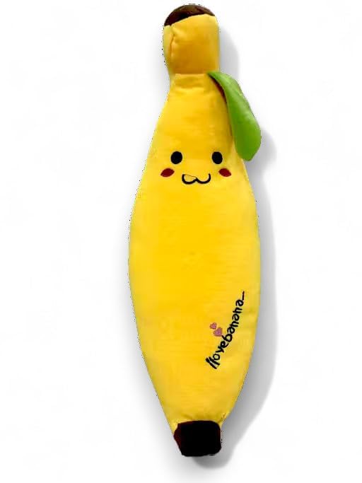 Image of Adorable Banana Fruit Shaped Plush Soft Toy - Soft, Cuddly, Cute, Perfect for Gifting, Collecting, and Spreading Sweet Fruity Joy (30 cm)