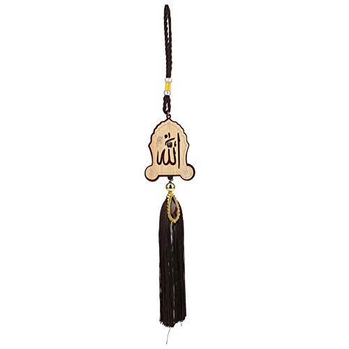 Chapelet Coran Rétroviseur, Allah Voiture,Cintre De Voiture Islamique,Petit Coran pour Voiture,Ornements Suspendus De Voiture Musulmane Imitation Bois...