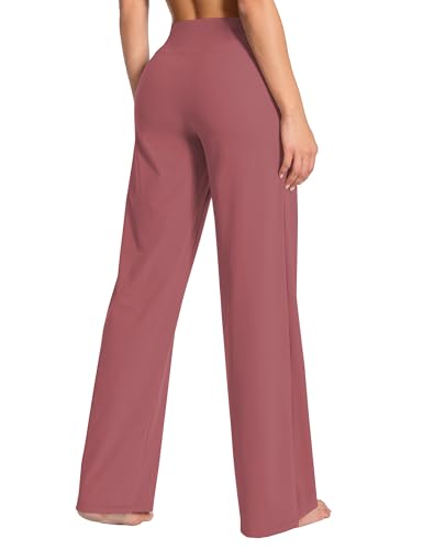 Image of BUBBLELIME Women High Waist Wide Legs Yoga Pants Loose Sweatpants Pockets | 29 inch /31 inch /33 inch /35 inch /37 inchInseam,2 Styles / Dress /Basic,Lounge,Comfy,Stretch Casual Work