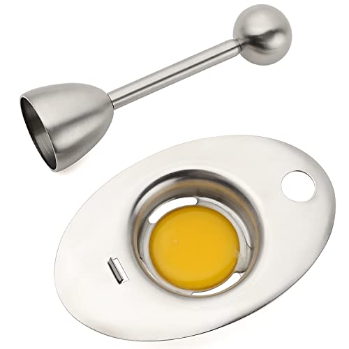 Egg Separator Egg Yolk White Separator Stainless Steel Egg White Yolk Filter Egg Divider for Cooking Kitchen Gadget (Egg Separator)