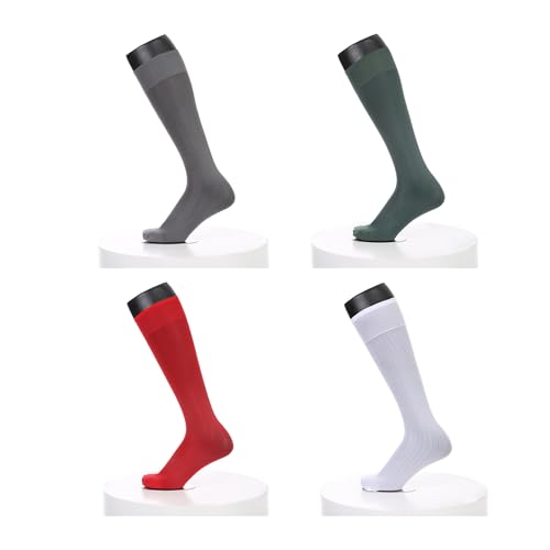 Mens Ultra thin Silk Socks Striped Nylon Sheer Dress Socks For Summer Mid Calf2