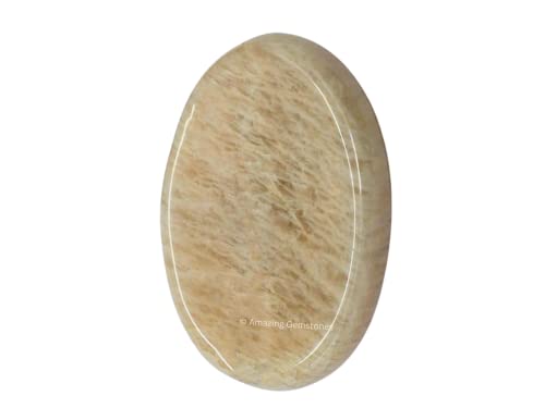 Cream Moonstone Crystal Worry Stones for Anxiety, 1.5" Inch Healing Crystal