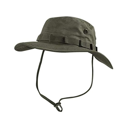 Commando Industries US Army Tropen Hut Boonie Hat Buschut Ripstop Schlapphut (Oliv/L)
