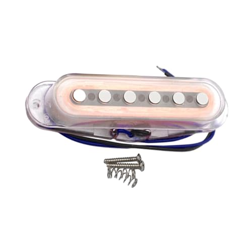 KiBcsLic 交換用シングルコイルピックアップアクセサリー 低ノイズメタルエレキギターパーツ ネックブリッジピックアップ パフォーマンス ライブステージ用, 橋