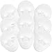 Amosfun 24Pcs DIY Mask Blank Painting Male Full Face Mask for Halloween Ghost Cosplay Masquerade Hip Hop Dance Party Favors