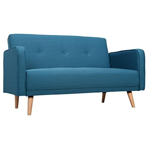 Canapé Ulla en Tissu Bleu Canard Cover