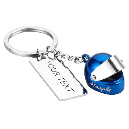 Porte Clef Personnalisable, Porte Clé Personnalisé en Métal, Cadeau Fete des Peres personnalisé, Idée Cadeau St-Valentin, Porte-clés Casque de Moto,...
