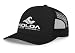 Joe's USA Koloa Surf Wave Logo Old School Curved Bill Mesh Snapback Hat-Black/w