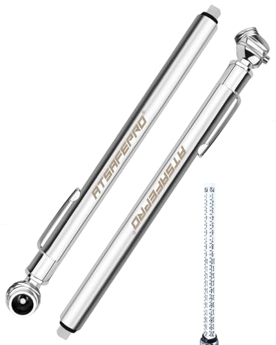 Low Pressure Tire Gauge - 1-20 PSI 2-Pack Pencil Tire Pressure Gauge with Stainless Steel Body and Metal Made Nozzle for RO tank Golf Carts ATV UTV & Lawn Mower Battery-Free Deflator Function