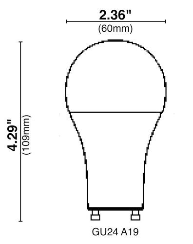 Halco 83084 - A19Fr11/827/Omni/Gu24/Led A19 A Line Pear Led Light Bulb #TOP2