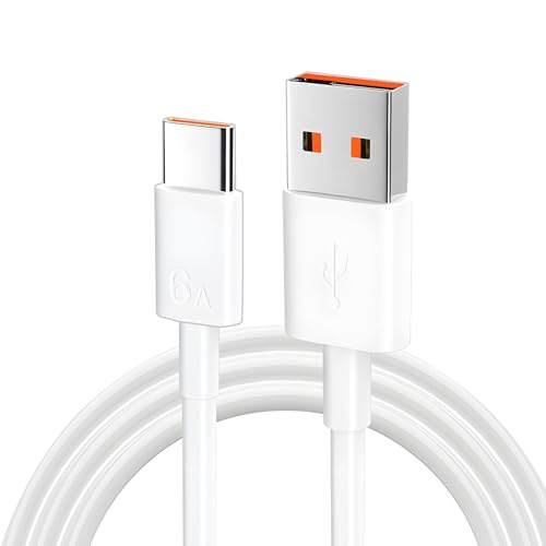 NUDVMUCH 120W 6A Cable USB Tipo C 1.5M para 14 13 Lite/13/13 Pro/13T 12T/12/11T 10T, Carga Rápida USB a USB C Cable 6A, para K60 Ultra Note 13, POCO X7 X6 Pro C75 C65