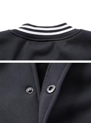 ACEFAST INC Men's Varsity Baseball Jacket Casual Letterman Bomber Jacket Windbreaker Lightweight Jacket4