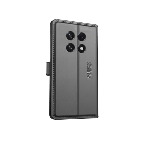 Image of AIBEX Compatible for Oppo F29 5G Flip Cover Leather Finish with Magnatic Closure | Inside TPU with Card Pockets | Wallet Stand | Complete Protection Flip Case -Black