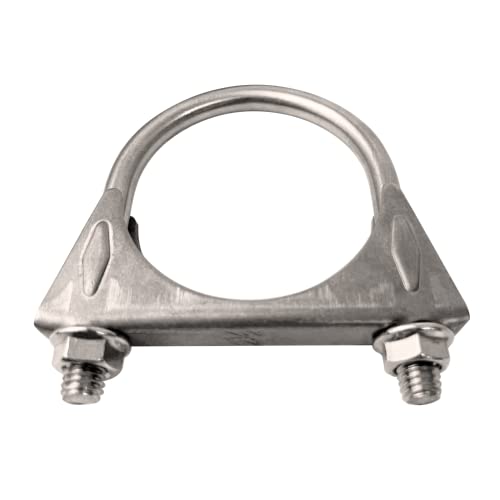 Elifecenter CLUEI S212 Heavy Duty 2.5 Inch Muffer Clamps Exhaust 2 1/2 Inch Stainless Steel U Bolt Clamp thumb #4