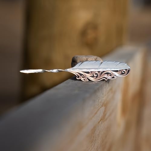 Image of Montana Silversmiths Hand Painted Western Lifestyle Cowboy Hat Band Feather