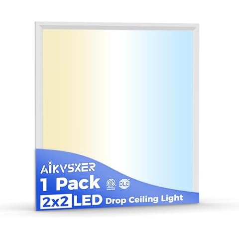 AIKVSXER 2x2 Led Flat Panel Light - 3000K/4000K/5000K 0-10V Dimmable 20W/30W/40W Recessed Led Drop Ceiling Lights Fluorescent Replacement, 2x2 LED Light Fixture for Commercial Cover