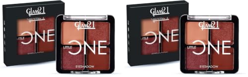 Image of Glam21 Little One 4-in-1 Eyeshadow Palette | Ultra pigmented, Easy to blend | Long Lasting Eye Make Up Kit |Potrait Mode-06 (Pack of 2)