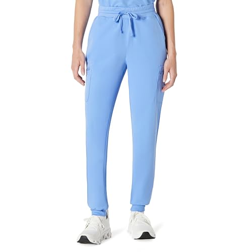 Amazon Basics Damen OP-Hose im Jogging-Stil mit Yoga-Bund und Kordelzug Kornblumenblau M