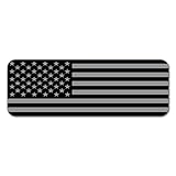 Custom Name Plate For Club Car Tempo Golf Cart - Replacement Decal Emblem - American Flag - Patriotic Usa Design - Black &Amp; Grey - Made In The Usa - Size 7.75' X 2.7'