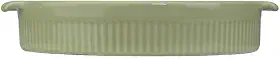 Germer, Travessa redonda em porcelana, modelo assar ou servir, Funda, refratária, Ø 21 cm, 1000 ml, Verde Chá