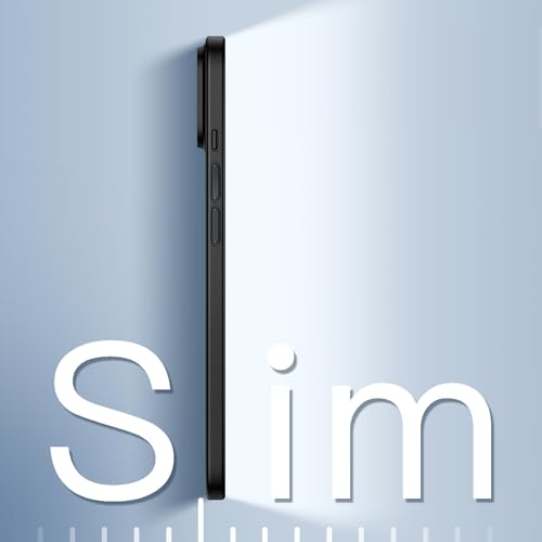 JETech Ultra Slim Case for iPhone 15 6.1-Inch, Camera Lens Cover Full Protection, Lightweight Matte Finish PP Hard Minimalist Case, Support Wireless Charging (Black)