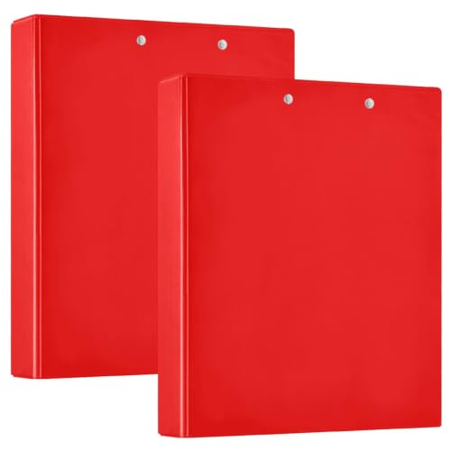 Classeur 3 anneaux souple rouge 38mm grand format pour classement scolaire et bureau ex2