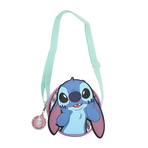 Bioworld Disney Stitch Playful Pose Blue 14 cm Mini bolsa de mão PU