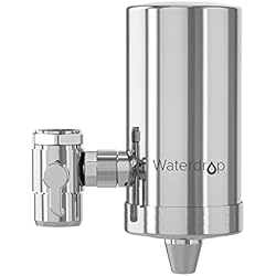 Purificador De Agua Water Quality Waterdrop WD-FC-06 Grifo de Acero Inoxidable, Sistema de Filtración de Agua con Bloque de Carbón, Elimina el Cloro, los Metales Pesados y el Mal Sabor (1 Filtro Incluido)