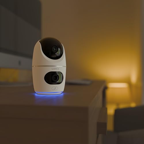 Lorex 2K Dual Lens Indoor Wi-Fi Security Camera | Auto-Tracking | 360° Pan-Tilt | Person & Pet Detection | IR Night Vision | 2-Way Talk | Call Button | Cloud & Local Storage (SD Card not Included) thumbnail 12