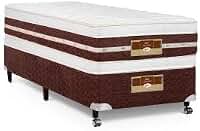Cama Box + Colchão Castor Solteiro Silver Star Air Double Face Híbrido 88x188x61cm