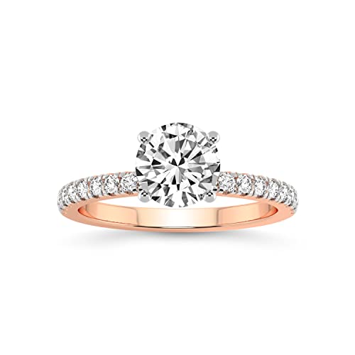 1 Carat | Igi Certified Round Shape Lab Grown Diamond Engagement Ring For Women | 14K Or 18K In White, Yellow Or Rose Gold | Lab Created Nomi Classic Eternity Diamond Engagement Ring | Gh-Vs1-Vs2 Quality Friendly Diamonds Engagement Ring #TOP2