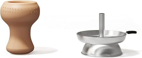 RMAN Shisha Set 66cm Aluminium Shisha Komplett mit Premium Zubehör Schlauch Mundstück Tonkopf Schliff Kohlezange Edelstahl Tauchrohr - Blau