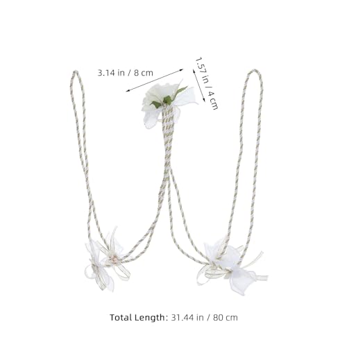 Lazo de boda blanco Amosfun elegante de plástico para decoración de ceremonias 3