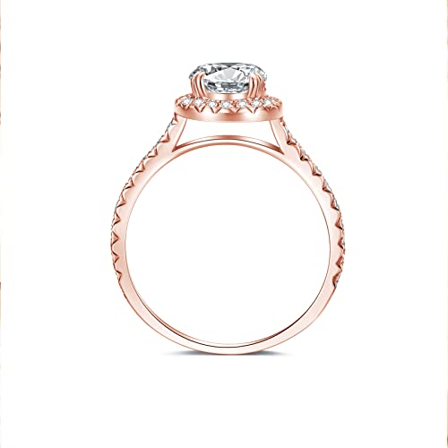 1.8 ct.tw. Round Cut Moissanite Bridal Sets Ring Wedding Engagement Ring Set for Women in 925 Sterling Silver/10k Gold/14k Gold/18k Gold, Moissanite Wedding Engagement Ring, Free Engraving Name4