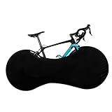 Foelony Bike Wheel Cover, 59 inches Stretchy Bicycle Anti Dust Waterproof Protector Storage Cover, Universal for Mountain, Road, MTB Bikes (Black)
