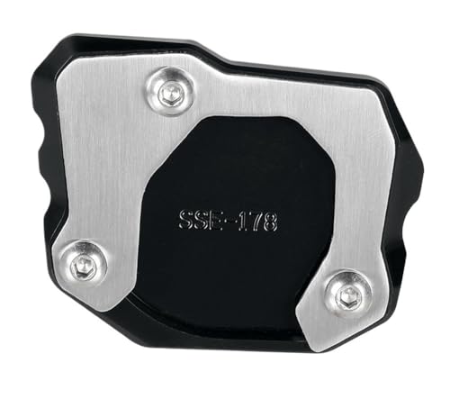 Plaque de protection latérale béquille moto F700GS finition usinée noire