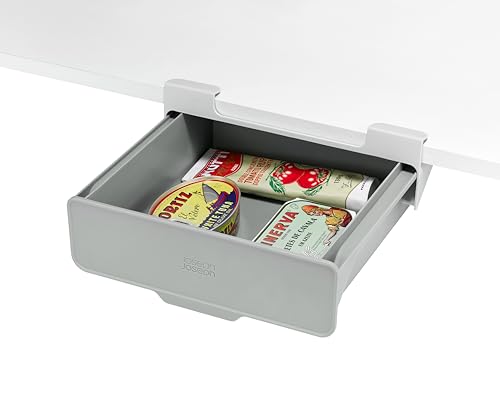 Joseph Joseph CupboardStore Under-Shelf Storage Drawer – Space-Saving Kitchen Organizer, Made from Recycled Plastic