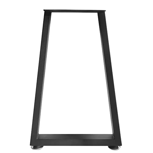 Image of 16 inch Metal Furniture Legs with Adjustable Feet - Desk, Coffee Table, Bench Legs, DIY for Side Table, Nightstand, Chair - U-Shaped 16 inchx11 inch