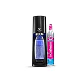 Lieferumfang: 1 x E-TERRA Kohlensäure in Schwarz, Zylinder mit Kohlendioxid von 425 g, 1 x 1 Liter wiederverwendbare Haustierflasche, 1 x Futter