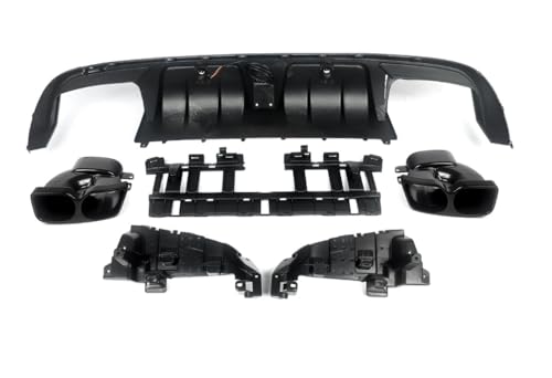 Difusor trasero premium para Benz Clase C W205 Sedán con acabado look carbono 6