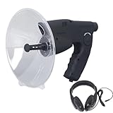 Asixxsix Listening Device, 8X 200m Magnification Parabolic Microphone Bionic Ear, Bird Sound Amplifier, Observing and Listening Digital Device for Distance Listening with Headphone