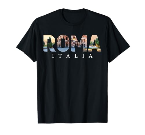 Roma Italia - Roma Italia - Coliseo - Bandera italiana Camiseta