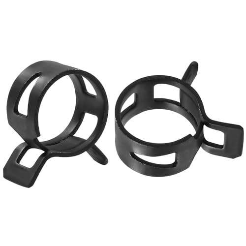 Kyuionty 30Pcs Spring Band Clips 1/2" 12mm Air Hose Tube Water Pipe Fuel Hose Line Vacuum Hose Clamp, Fit 12.5-13mm OD (Black)
