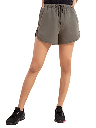 Image of NYKD Solid Cotton Shorts for Women with Pocket | Casual, Sports, Night Wear - NYK039