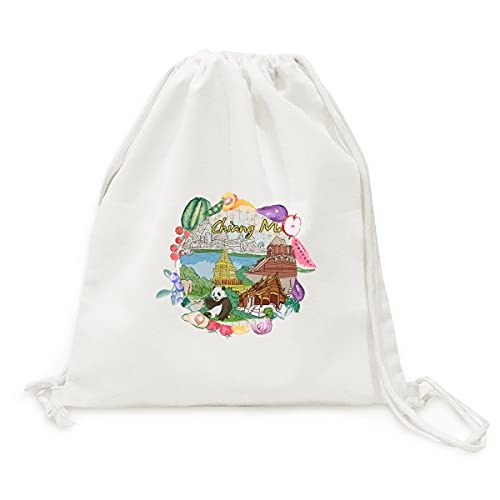 Sac en tissu pliable Chiang Maï Panda pour fruits et légumes