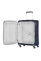 Samsonite Base Boost - Handgepäck Koffer 55 x 40 x 20 cm, mit 2 Rollen, Weichgepäck Kabinenkoffer für die meisten Airlines geeignet, inkl. Ryanair & EasyJet, TSA-Schloss, Leicht, 41 L, Blau – Ansicht 2