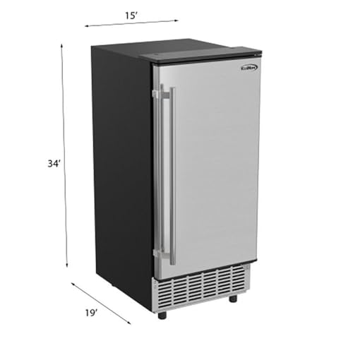 Fabricadora de hielo empotrable de acero inoxidable 75 lbs/día miniatura 7