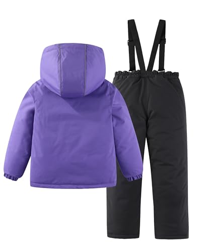 Image of Hiheart Boys Girls Winter Ski Jacket & Pants Set 2-Piece Snowsuit